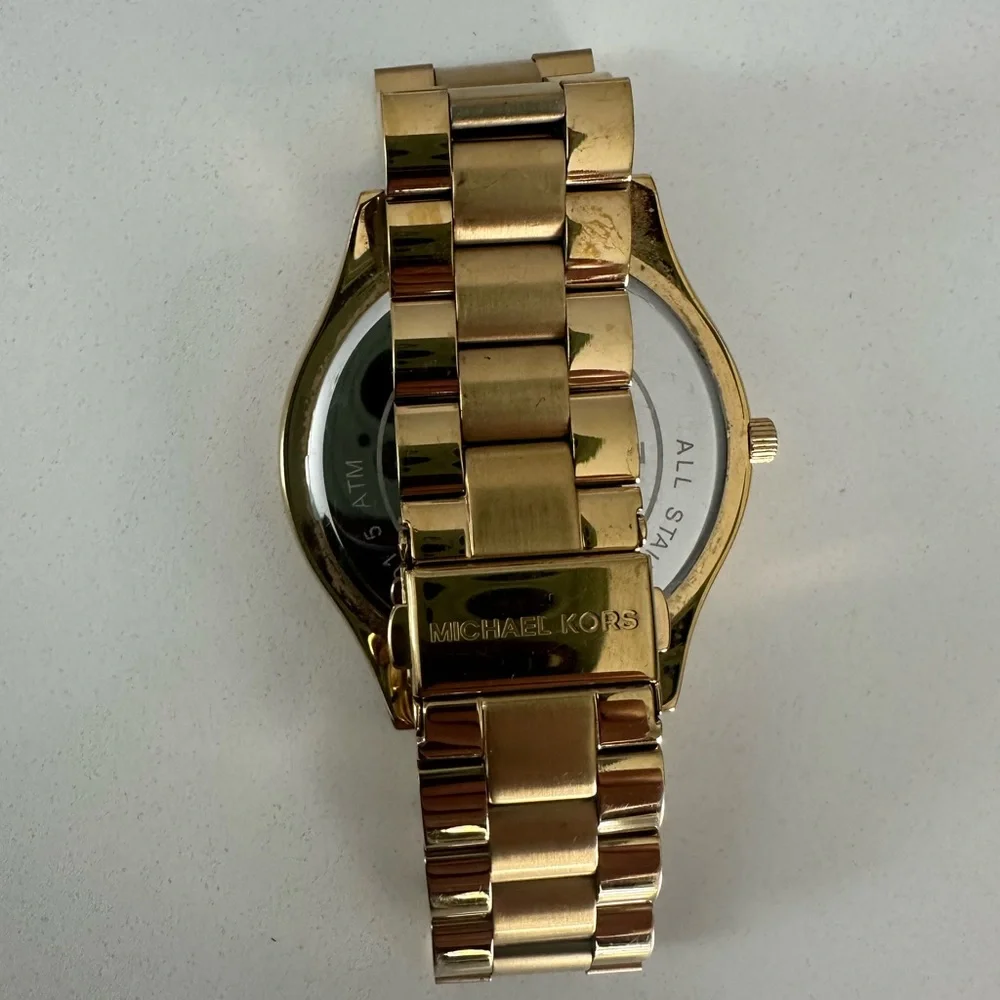 Michael Kors Gold Tone Women's Bracelet Watch NEEDS BATTERY